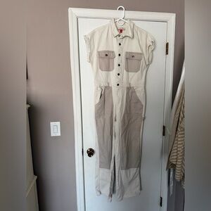 Woolrich x Target cream denim jumpsuit